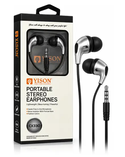 سماعة Portable Stereo Earphones (أسود / وردي / أزرق) Yison CX330