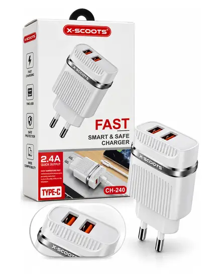 شاحن 2.4A Type-C X-Scoots CH-240