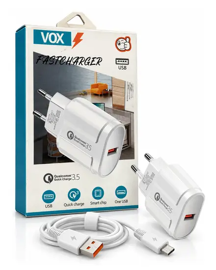 Fast Charger منفذ واحد QC3.5 VOX