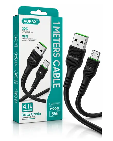 كابل 1 متر 4.1A Micro Aorax 656